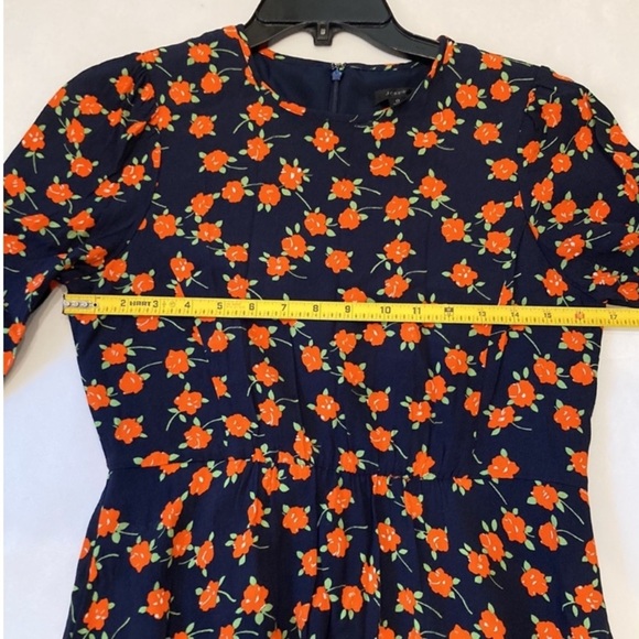 J Crew Flowy Tiered Midi Dress In Poppy Fields Size 0 - Picture 10 of 10